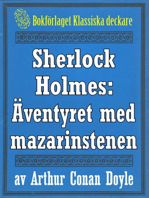 cover image of Sherlock Holmes: Äventyret med mazarinstenen